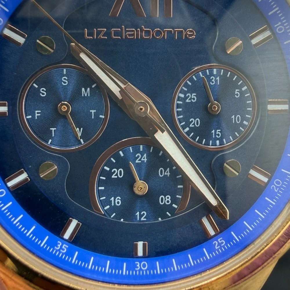 Vintage Men's Liz Claiborne Watch Gold Tone NONWORKING